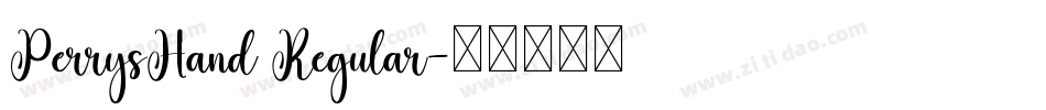 PerrysHand Regular字体转换
